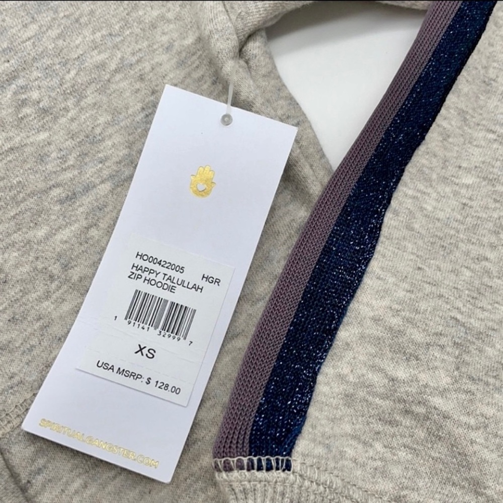 SOLD ON CROSSPOST NWT Spiritual Gangster Full Zip HAPPY Hoodie 💜💜 - Picture 5 of 7